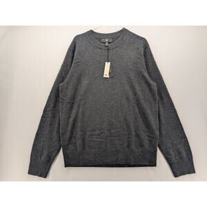 NWT Banana Republic Cashmere Crew-Neck Sweater in Coal Black Heather size Medium